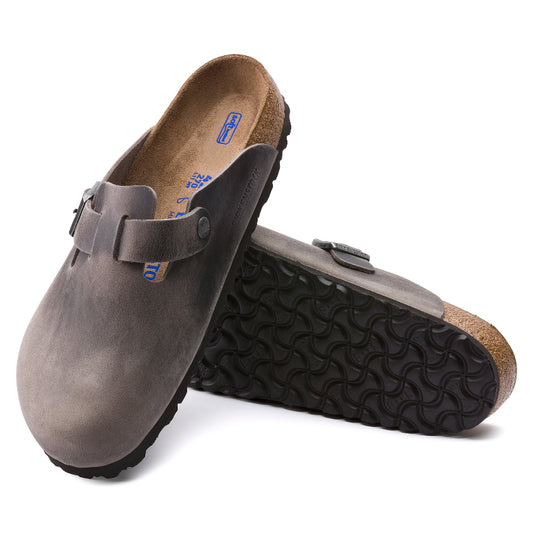 birkenstock most sought-after clog, the Boston, blends heritage style with all-day comfort. The oiled nubuck leather upper ages beautifully, while the cushioned soft footbed provides extra support. A flexible EVA sole and adjustable metal buckle ensure a perfect fit.