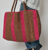 Gabriele Frantzen weekender raffia bag, pink and beige