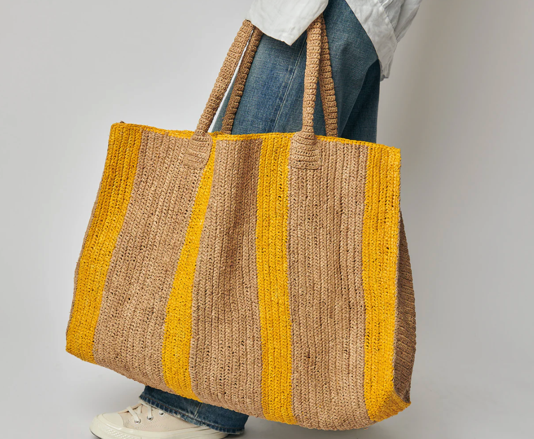 Gabriele Frantzen weekender  bag sand and sunshine raffia bag