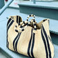 Gabriele Frantzen weekender striped bag, vacation mode raffia bag 