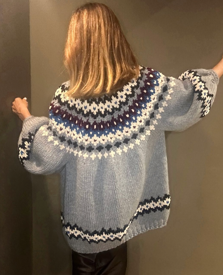 jacquard cardigan
