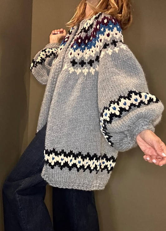 jacquard cardigan