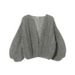 mohair ribbed bomber cardigan - mudd