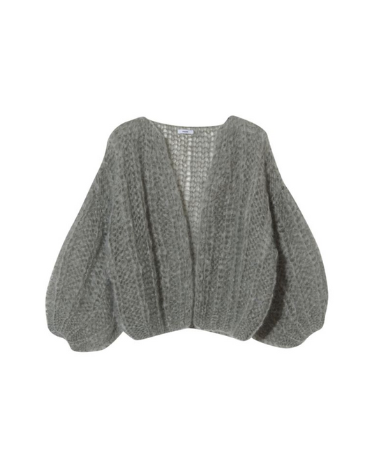 mohair ribbed bomber cardigan - mudd