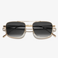 The Danger Zone 2.0 frame in Gold.

Handcrafted Frames- Gold stainless steel frame- 3 barrel stainless steel hinges

Lenses- 70's inspired gradient lenses- UV400 treated to protect your eyes from all harmful UVA and UVB light - Anti reflective coatings applied to the backside of the lens - Anti scratch coatings

Size: 54-18-150

Waid exceeds all safety requirements for FDA and CE standards.

Lens Colour: Grey