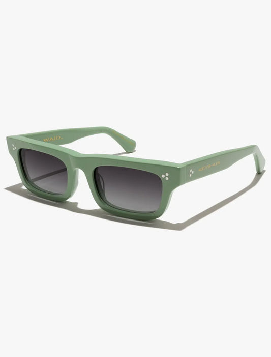 The DON'T YOU WANT ME frame.

Handcrafted Frames- Cellulose acetate- Adjustable wire core temple arms- Sturdy 7 barrel gold stainless steel hinges- 3 dot rivets for added durability.

The Lenses- CR-39 lenses - UV400 treated to protect your eyes from all harmful UVA and UVB light - Anti reflective coatings applied to the backside of the lens - Anti scratch coatings.

Size: 53-21-145  Lens Colour: Grey gradient