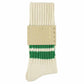 stripes crew socks - ecru / green