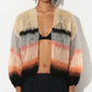 A great light mohair cardigan for spring with light stripes, ready for summer. Hand knitted with love