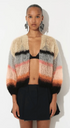 A great light mohair cardigan for spring with light stripes, ready for summer. Hand knitted with love