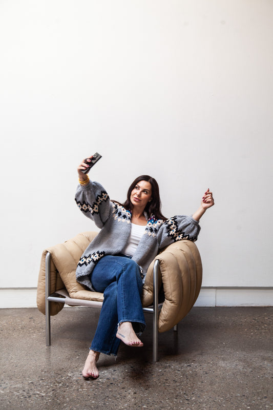 jacquard cardigan