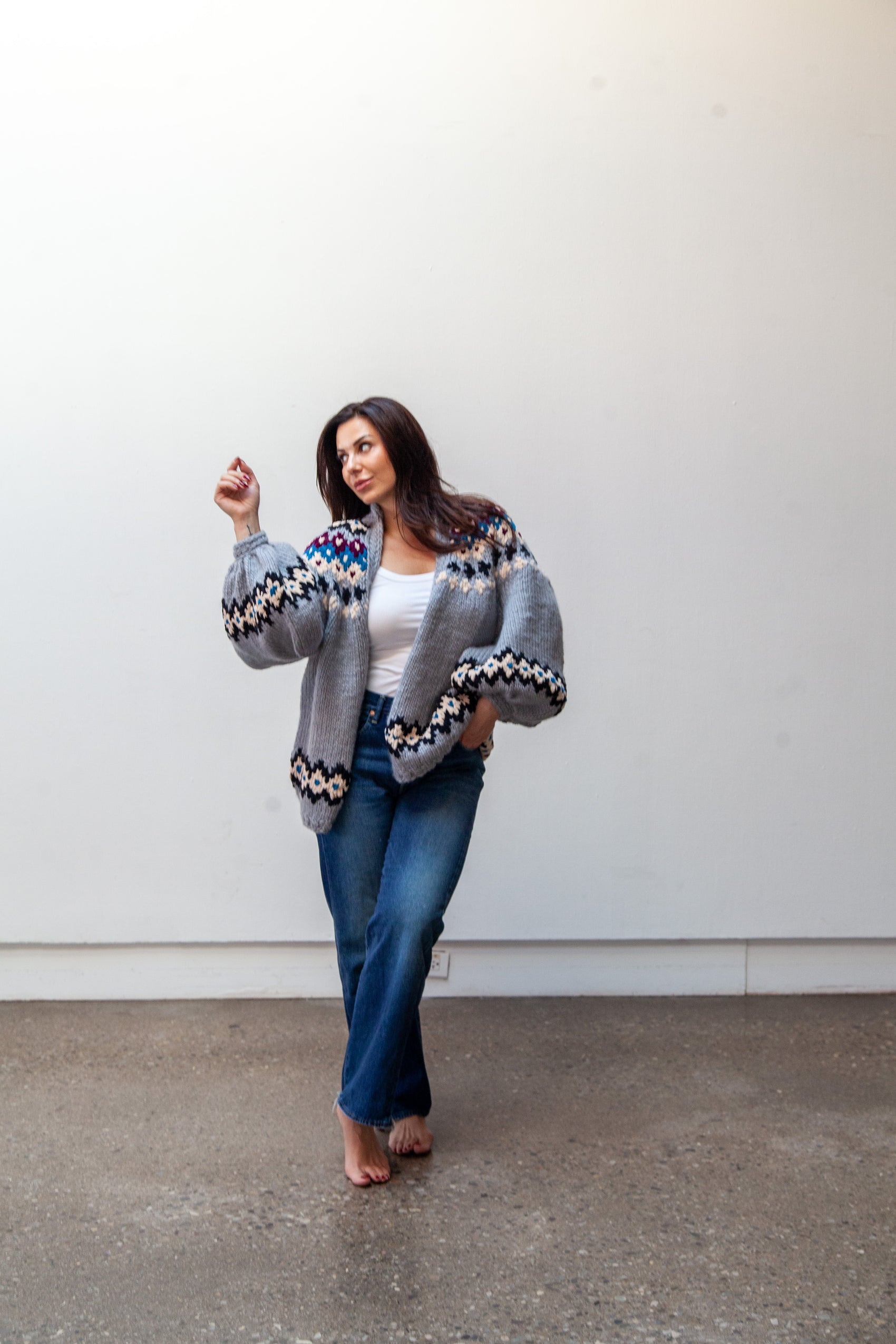 jacquard cardigan