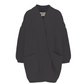Dark gray ribbed cardigan on a white background