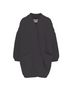 Dark gray ribbed cardigan on a white background