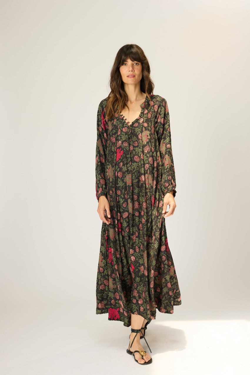 natalie martin fiori maxi, lehua black 
