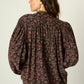 natalie martin iris top, fleur de lis black 