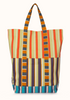 The Épice Paris Beach Bag B 2511 is a stylish and versatile accessory from Épice’s Spring/Summer 2025 collection. 
This is a cotton canvas beach bag, with matching cotton lining. 
Exterior open pocket, interior zippered pocket.
Matching canvas straps.
Large single snap button closure.
Timeless and versatile bag, carried on the shoulder or in hand.
