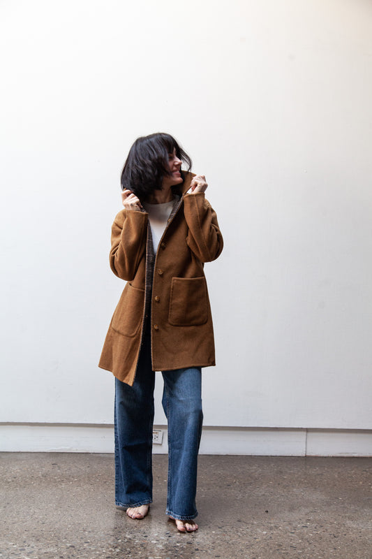 reversible cashmere car coat