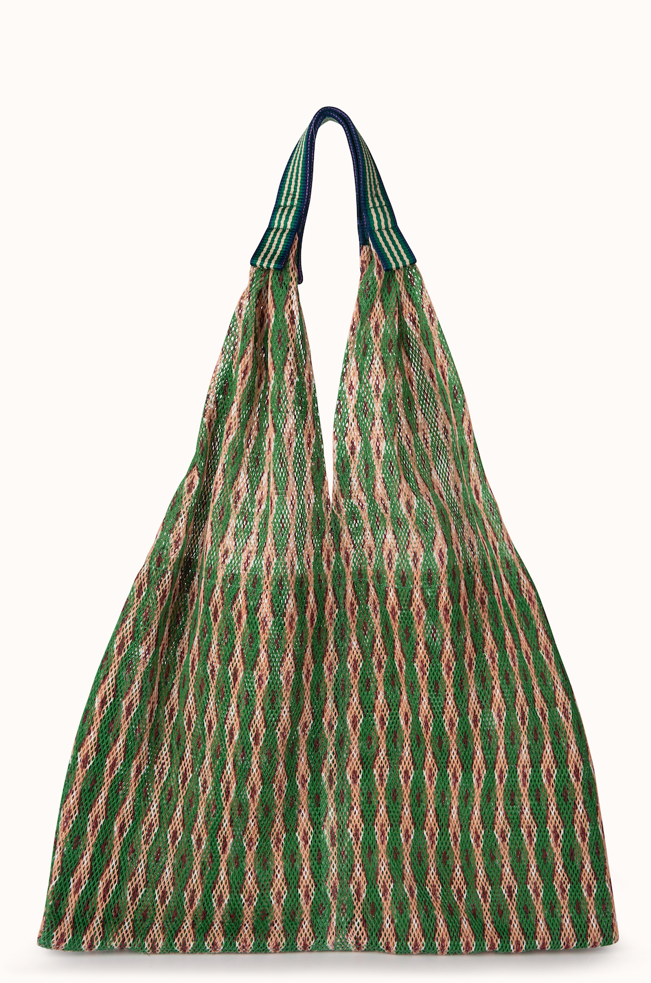 The Épice Paris Udaipur tote Bag 2550 is a standout piece from the brand’s Spring/Summer 2025 collection, blending artistic design with everyday functionality. Crafted in a distinctive triangular mesh shape, this tote features a double-layered mesh construction up to mid-height.
digitally printed, offering depth and vibrancy.
Short woven handles tailored to each colour variant.
Removable inner zippered pouch for added convenience.
Made from 100% polyester, ensuring durability while maintaining a light weigh
