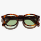 The Paradise City frame in a leopard tortoise with yellow lenses.

Handcrafted Frames- Italian Mazzucchelli acetate- Adjustable wire core temple arms- 5 barrel stainless steel hinges- 3 dot rivets for added durability

The Lenses-Polarized CR-39 lenses - UV400 treated to protect your eyes from all harmful UVA and UVB light - Anti reflective coatings applied to the backside of the lens - Anti scratch coatings

Size: 47-23-145