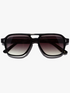 The Good Vibrations frame in black with grey gradient or honey frame/gold gradient. Handcrafted Frames- Italian Mazzucchelli acetate- Adjustable wire core temple arms- 7 barrel stainless steel hinges- 2 dot rivets for added durability

UV400 treated to protect your eyes from all harmful UVA and UVB light - Anti reflective coatings applied to the backside of the lens - Anti scratch coatings

Size: 53-16-145